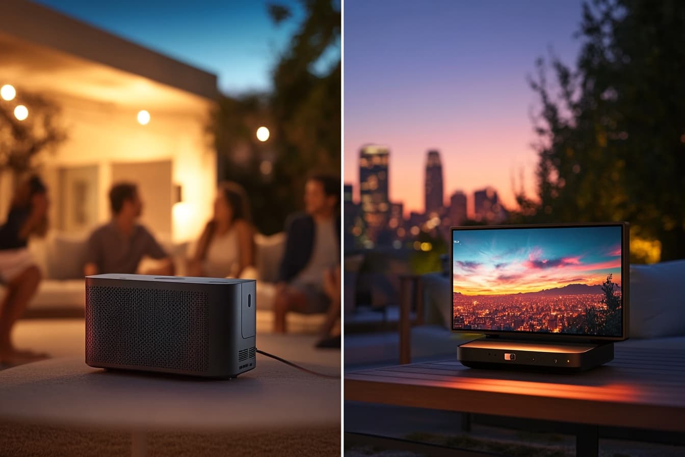 Mini Projector vs. Portable TV for Outdoors: Which Wins Your Backyard Movie Night?
